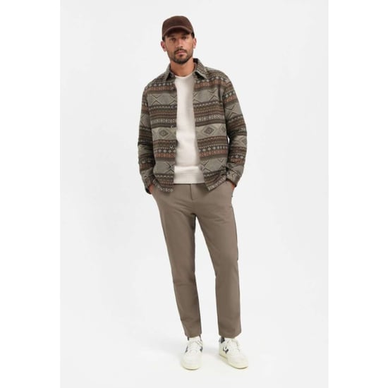 No Excess Overshirt buttons jacquard taupe - Image 2