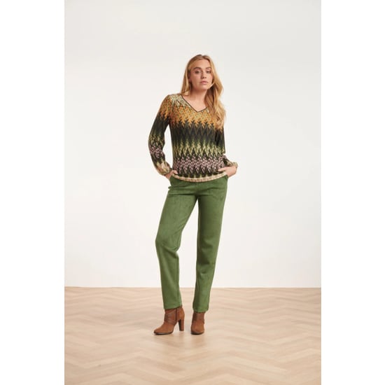 Smashed Lemon 24597 suède leger aangesloten broek | - Image 1