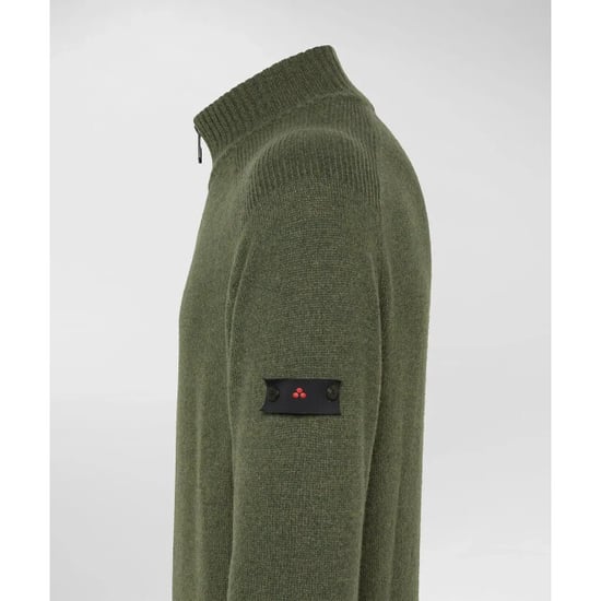 Peuterey Braille 03 wool half zip leaf - Image 2