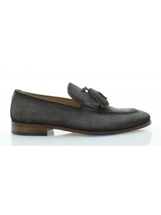 Giorgio 32610 Cognac kleurige suede instapper met flosjes (42 Sahara) - Image 2
