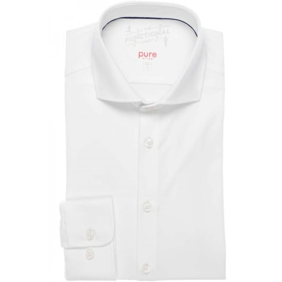 Pure 4030-21750 900 white uni stretch overhemd lange mou - Image 2