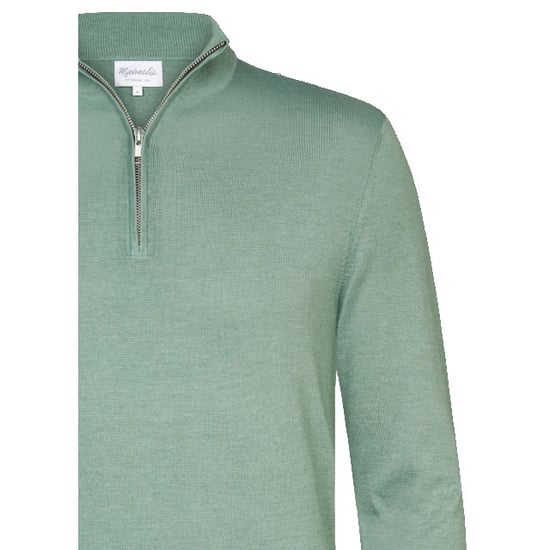 Michaelis Mint pullover met halflange zipper - Image 3