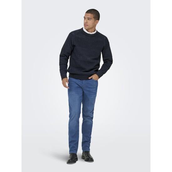 Only & Sons Onsalkan reg crew knit navy - Image 3