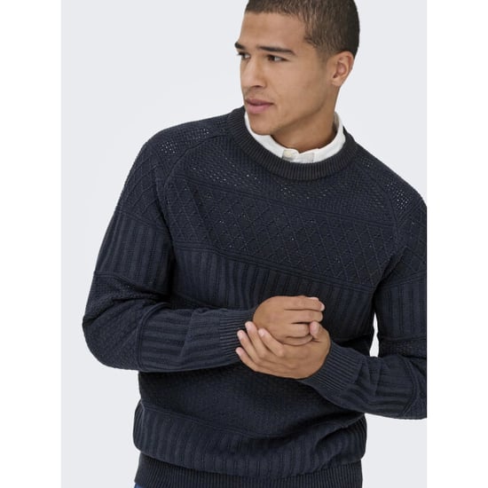 Only & Sons Onsalkan reg crew knit navy - Image 5