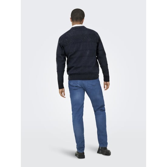 Only & Sons Onsalkan reg crew knit navy - Image 6