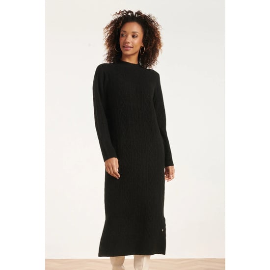 Smashed Lemon 24631 e gebreide midi jurk met kabelstructuur | - Image 1