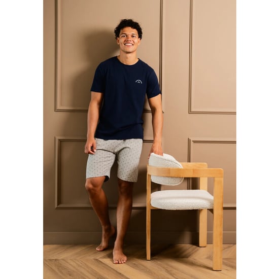 Phil & Co Heren shortama korte pyjama set donkerblauw - Image 4