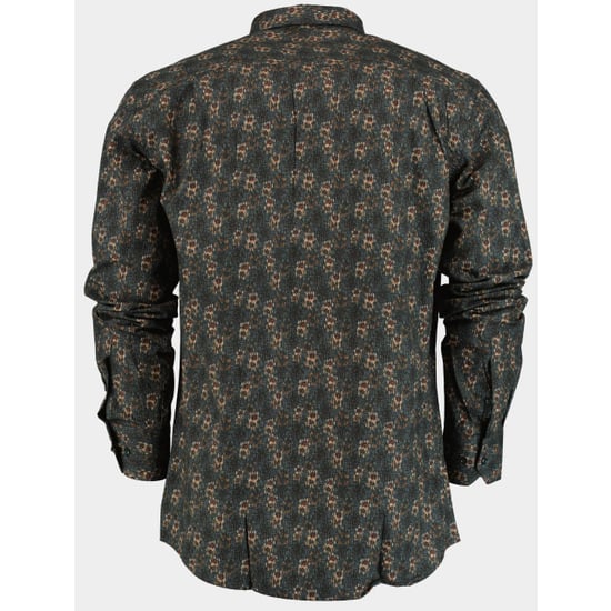 Bos Bright Blue Casual hemd lange mouw grey with flowers 26413/v01 - Image 3