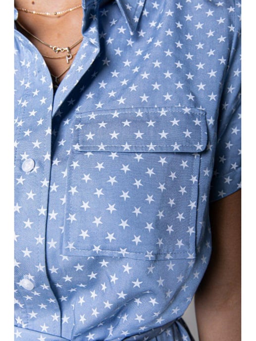 Colourful Rebel Dalia Star Shortsleeve Maxi Shirt - Image 1