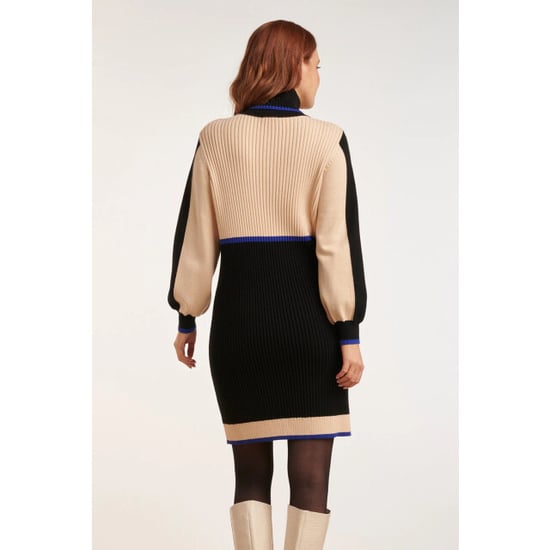 Smashed Lemon 24627 beige e blok gebreide jurk | - Image 3