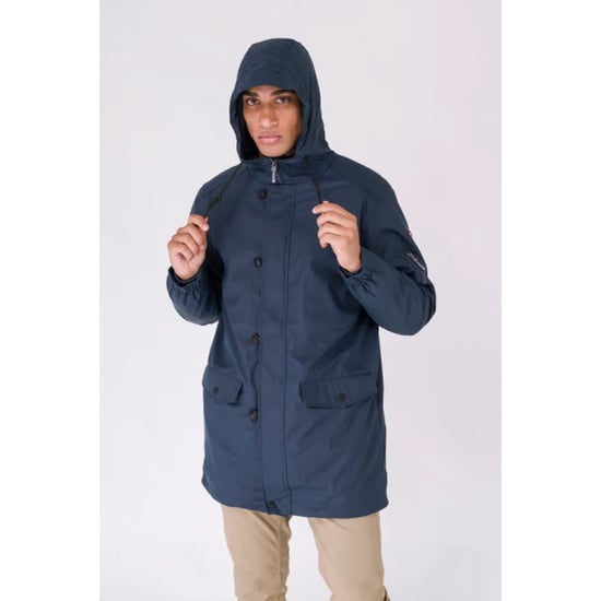 Batela Drimmelen navy lange heren winter regenjas - - Image 1