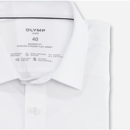 Olymp 120264 00 white heren overhemd luxor 24/seven modern fit - Image 2