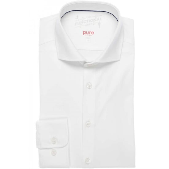Pure 4030-21750 900 white uni stretch overhemd lange mou - Image 2