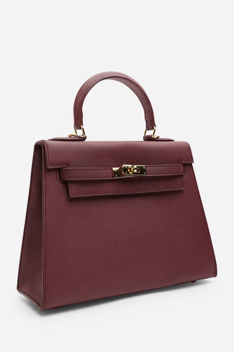 Wheres That From Womens 'Lluvia' Top Handle Satchel Mini Tote Bag with Turn-Lock Closure - Image 4