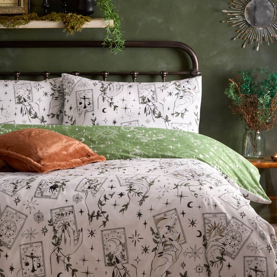 furn. Celestial Stories Printed Reversible Duvet Cover Set, Green, Super King - Image 3