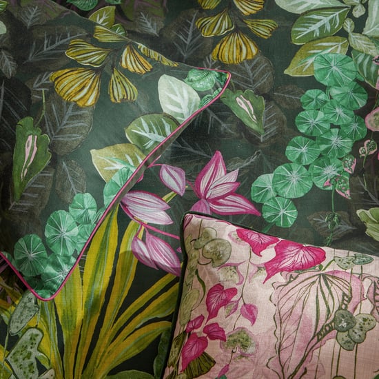 Botanical Riches Veadeiros Exotic Floral Duvet Cover Set, Super King, Pink/Green - Image 3