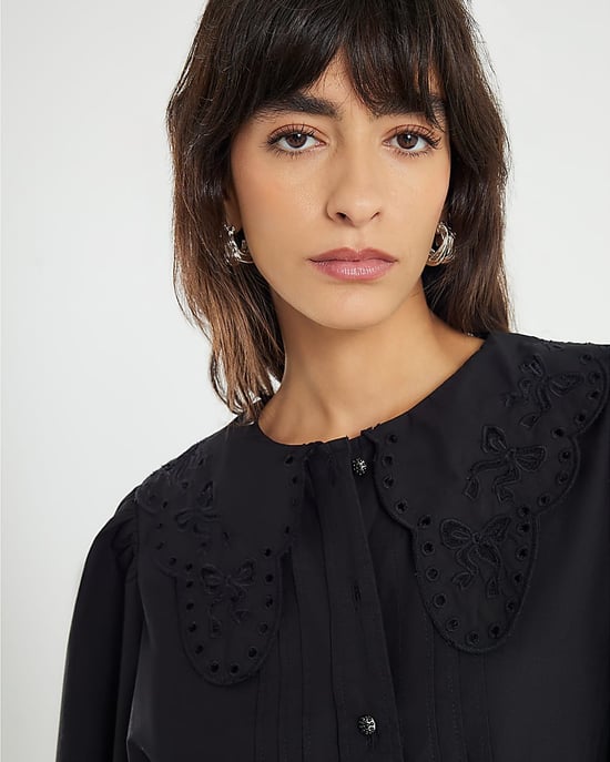 River Island Womens Mini Shirt Dress Black Collared - Image 4