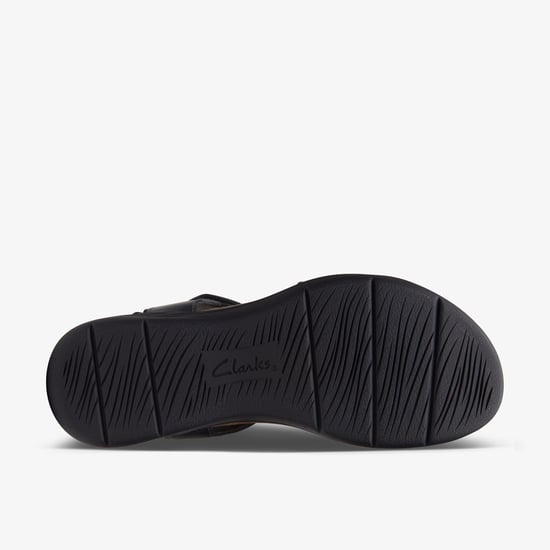 April Cove Black Leather Sandals - Image 3