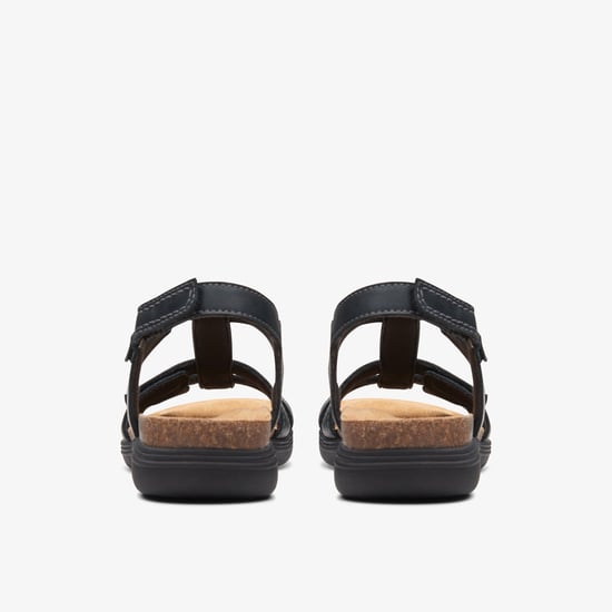 April Cove Black Leather Sandals - Image 5