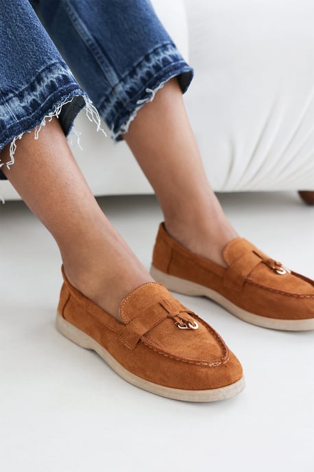 Wheres That From Womens 'Pegasus' Slip On Trim Loafers With Accessory Detailing - Image 2