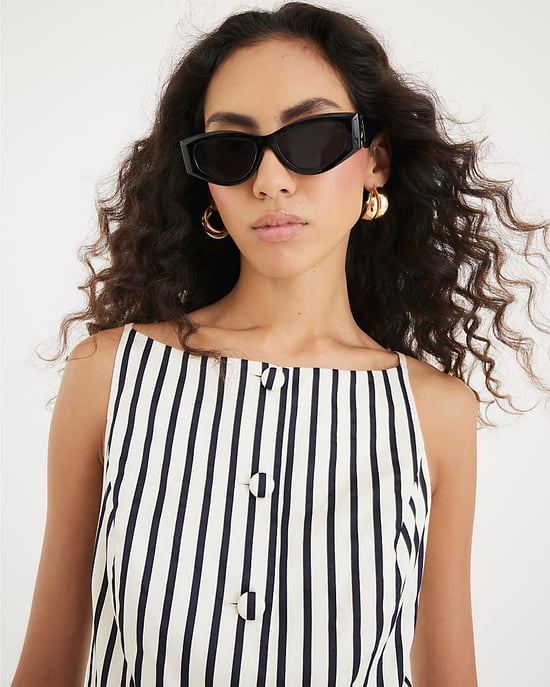 River Island Womens Waistcoat Cream Striped - Image 2