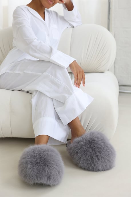 Wheres That From Womens 'Keira' Ultimate Fluffy Faux Fur Mule Slippers - Image 6