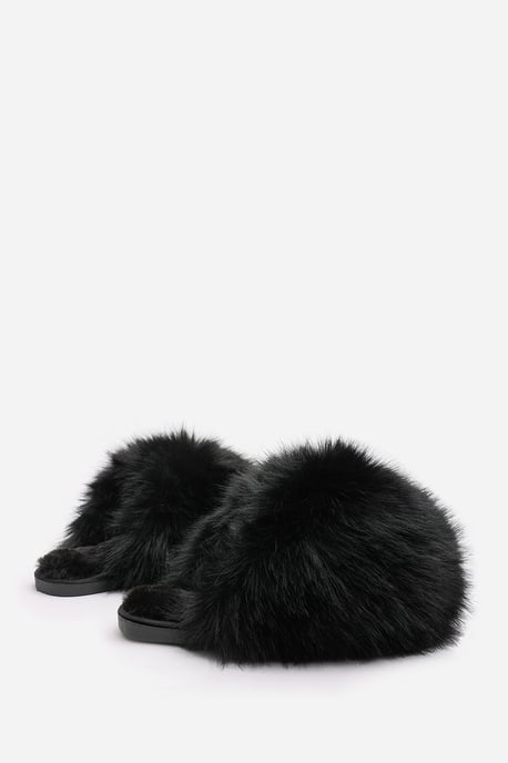 Wheres That From Womens 'Keira' Ultimate Fluffy Faux Fur Mule Slippers - Image 4