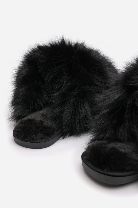 Wheres That From Womens 'Keira' Ultimate Fluffy Faux Fur Mule Slippers - Image 5