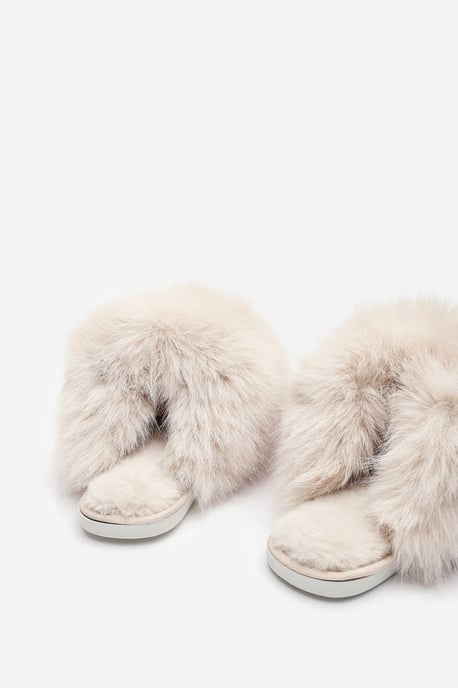 Wheres That From Womens 'Keira' Ultimate Fluffy Faux Fur Mule Slippers - Image 5