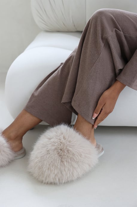 Wheres That From Womens 'Keira' Ultimate Fluffy Faux Fur Mule Slippers - Image 6