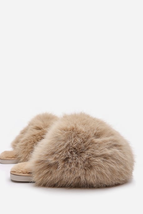 Wheres That From Womens 'Keira' Ultimate Fluffy Faux Fur Mule Slippers - Image 4