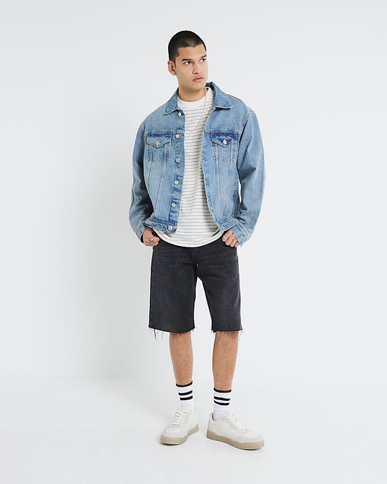River Island Mens Denim Jacket Blue Regular Fit - Image 4