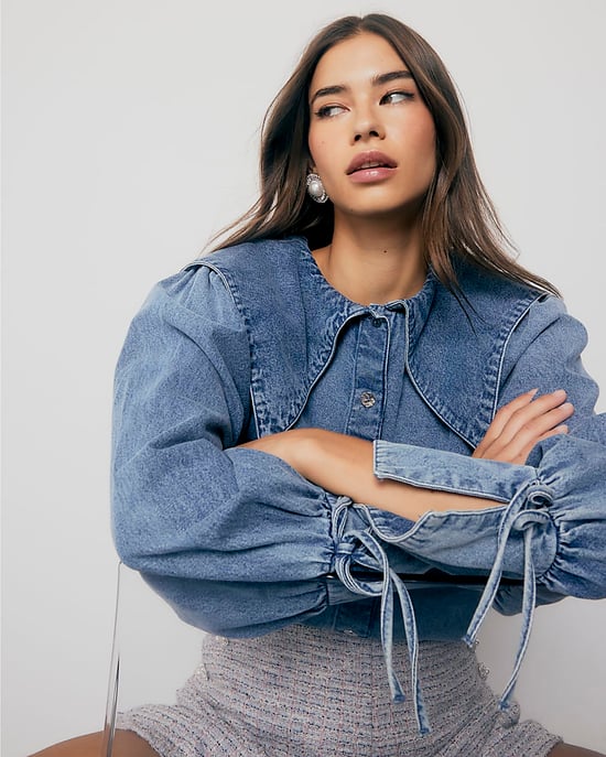 River Island Womens Shirt Blue Denim Long Sleeve Collared - Image 4