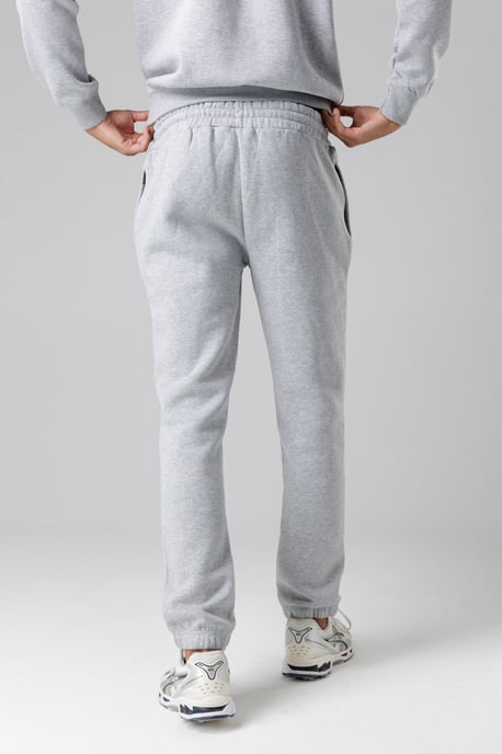 Light Grey Cotton Rich Brushed Fleece Joggers With Zip Pockets - Image 2