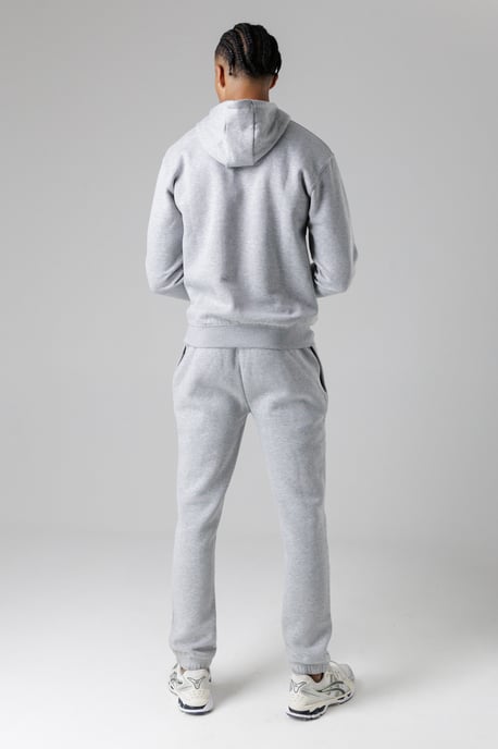 Light Grey Cotton Rich Brushed Fleece Joggers With Zip Pockets - Image 5