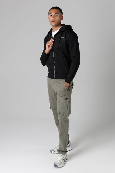 Khaki Cotton Stretch Utility Cargo Trousers With Oversized Pockets - Image 4