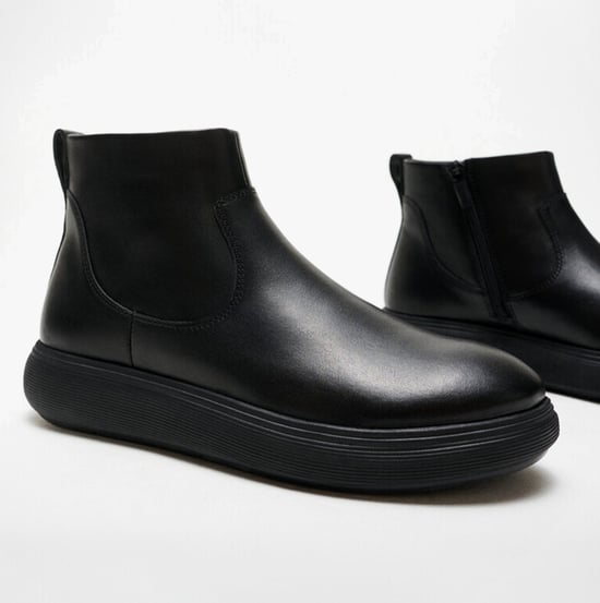 Fitflop Iq-Comff Leather Women's All Black Boots - Image 6