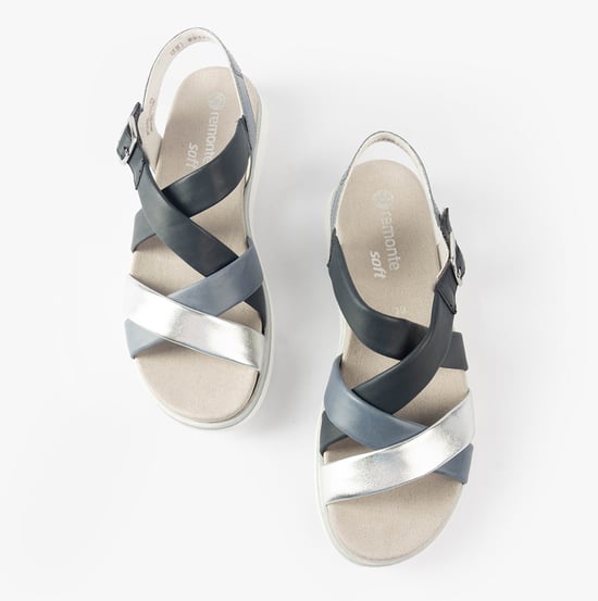 Remonte D2k53-14 Womens Sandals Blue Combination - Image 2