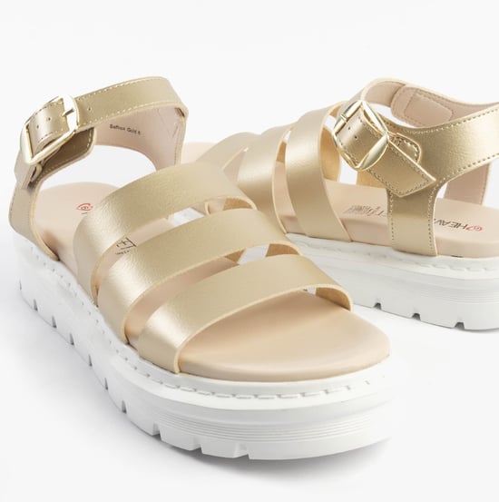 Heavenly Feet Saffron Womens Sandals Gold - Image 6