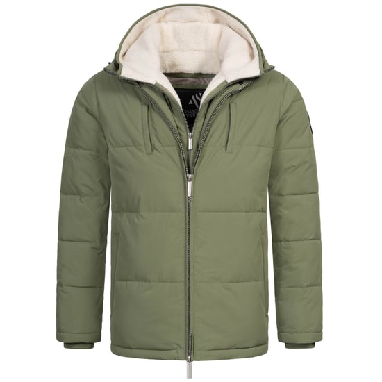 Alessandro Salvarini Herr Vinter Quiltad Jacka AS-457 – 2in1 Med Avtagbart Teddyfoder & Dubbel Huv - Image 2