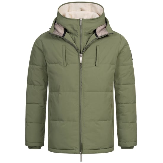 Alessandro Salvarini Herr Vinter Quiltad Jacka AS-457 – 2in1 Med Avtagbart Teddyfoder & Dubbel Huv - Image 3