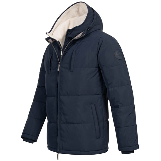 Alessandro Salvarini Herr Vinter Quiltad Jacka AS-457 – 2in1 Med Avtagbart Teddyfoder & Dubbel Huv - Image 4