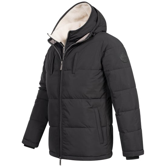 Alessandro Salvarini Herr Vinter Quiltad Jacka AS-457 – 2in1 Med Avtagbart Teddyfoder & Dubbel Huv - Image 4