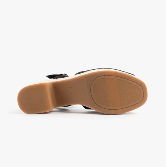 Toms Isla Peep Toe Womens Sandals Black - Image 3