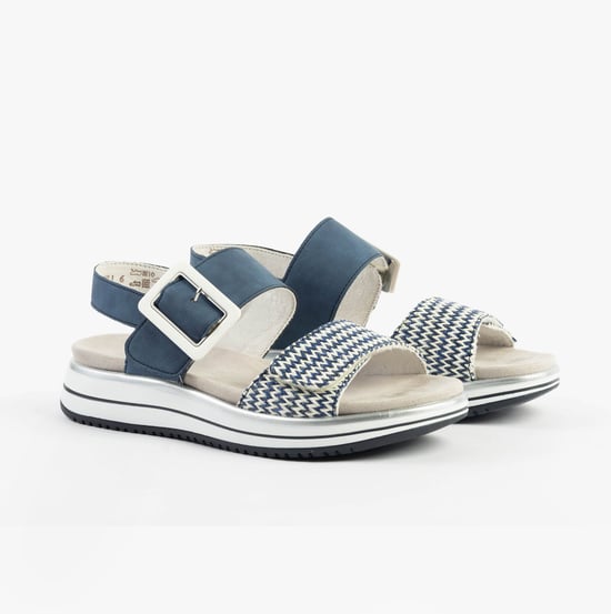 Remonte D1j53-14 Womens Sandals Blue Combination - Image 2