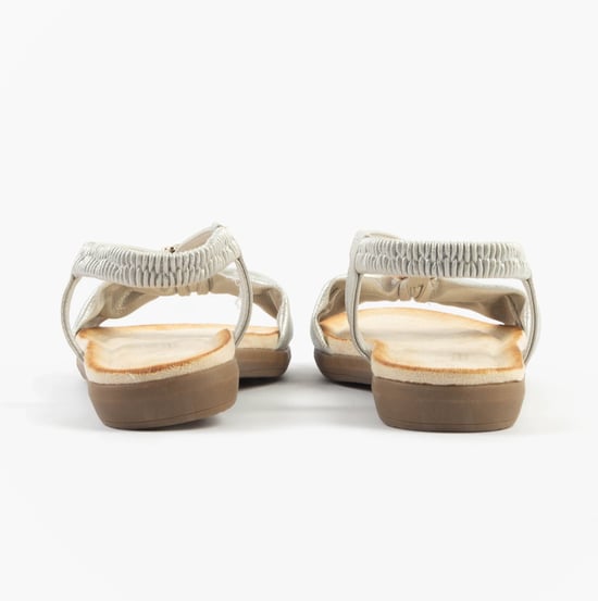 Dr Keller Jan Womens Sandals White Metallic - Image 5