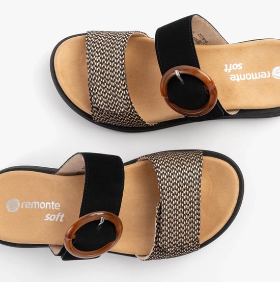 Remonte D2n51-03 Womens Sandals Black Combination - Image 6