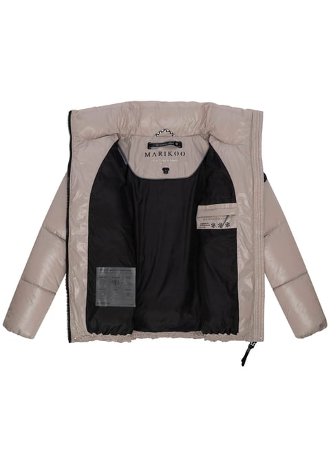 Marikoo dames winterjas Hazalee in puffer-stijl met glanzende look - Image 4