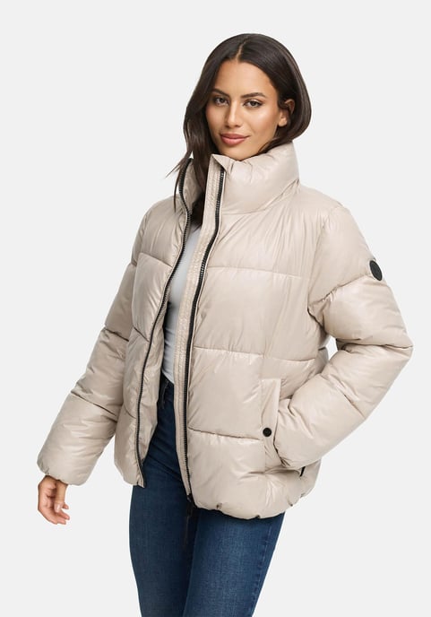 Marikoo dames winterjas Hazalee in puffer-stijl met glanzende look - Image 5
