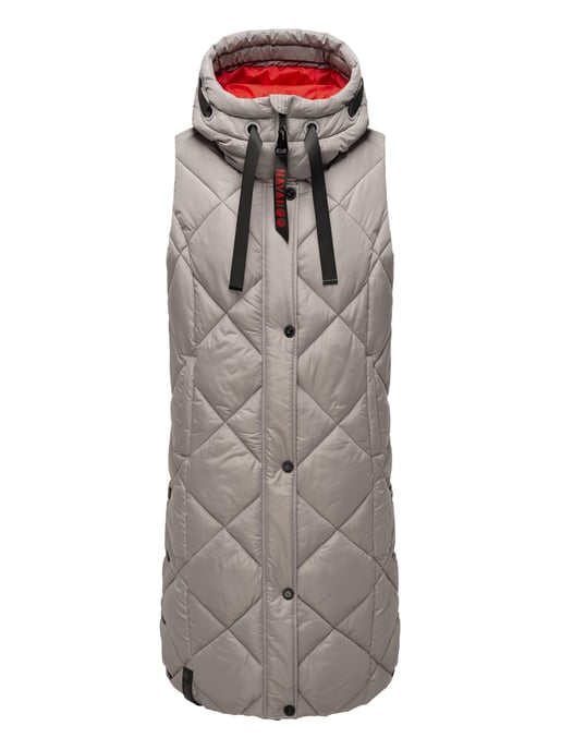 Navahoo lange dames bodywarmer Schnuckel – Modern & Met Capuchon - Image 1